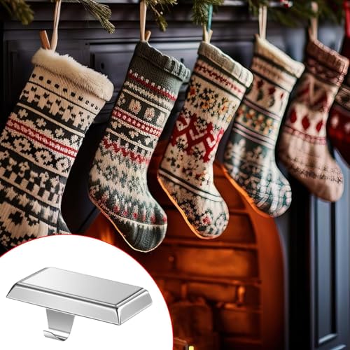 Cintres de chaussettes de Noël en métal : supports antidérapants pour table