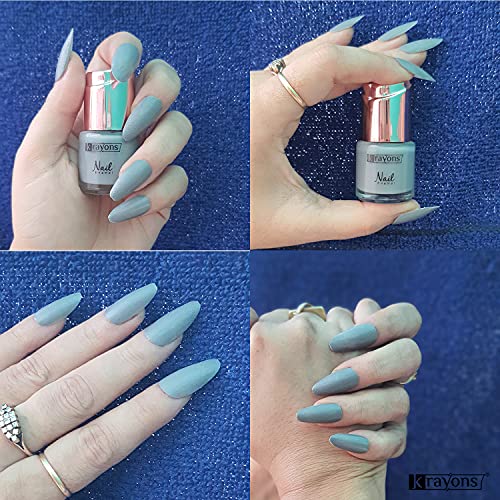 Image of Krayons Crazy Gel Nail Enamel, Waterproof, Longlasting, 8ml Each, Multicolor, Pack of 3 (Shimmer Golden, Shimmer Silver, Charcoal Grey)