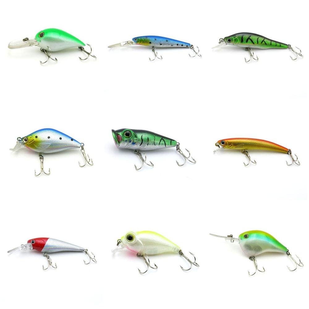 Amazon.co.jp: 4044 Big 1 9ピース釣りハードルアークランクベイト淡水