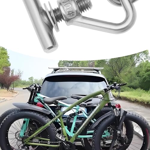 OTOTEC 4pcs M10 Edelstahl T-Schlitz Bolt Eye Nut Load Zurrösen mit Karabiner Ladungssicherung Kompatibel mit VW T5 T6