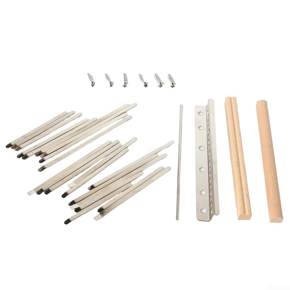 Kalimba Parts Daumenklavier mit 21 Tönen, Ersatz mit Tasten, Steg-Stimmzubehör, 21-Tasten-DIY-Kit