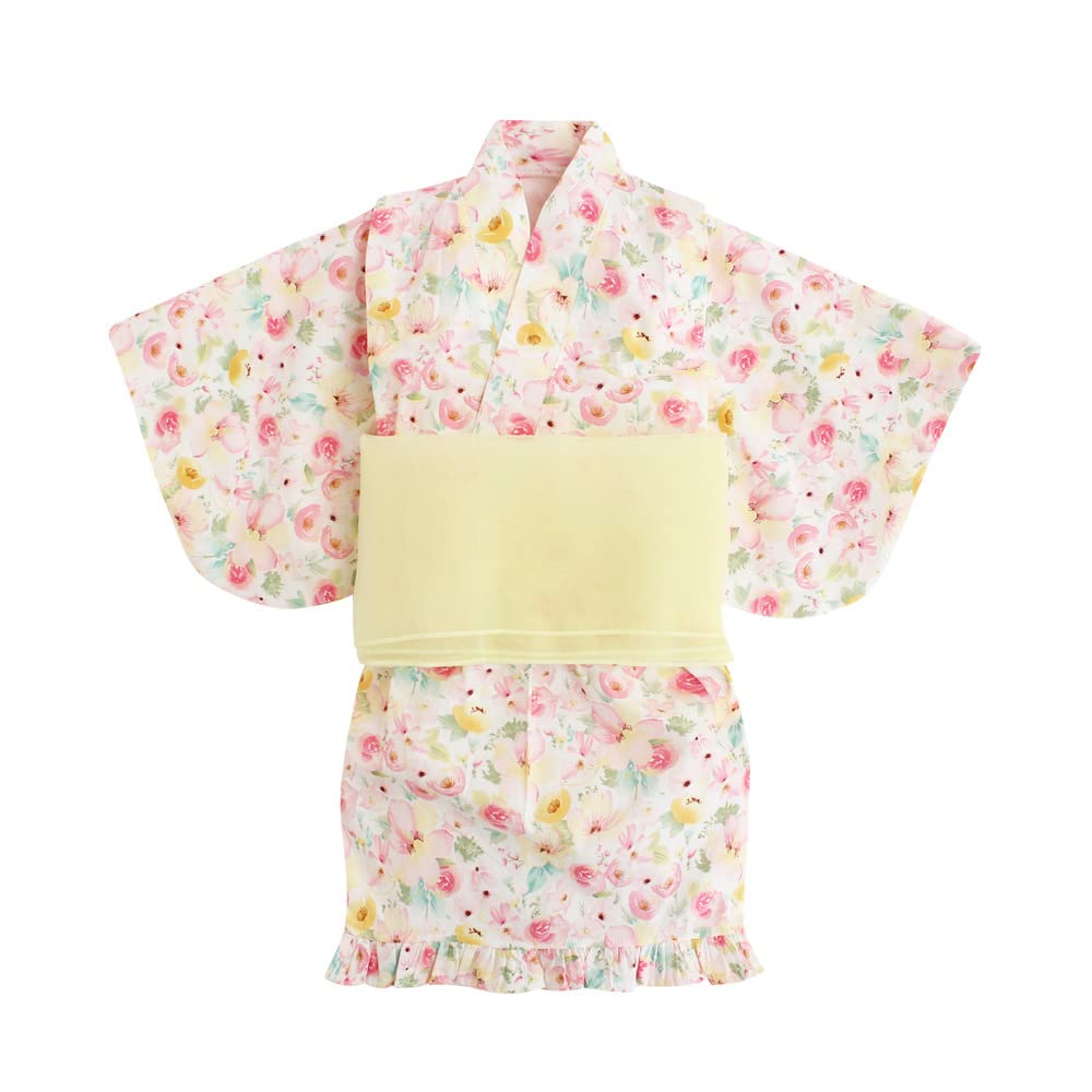 Amazon | [SEIWARAKU] 浴衣 女の子 子供浴衣 兵児帯3点セット 綿