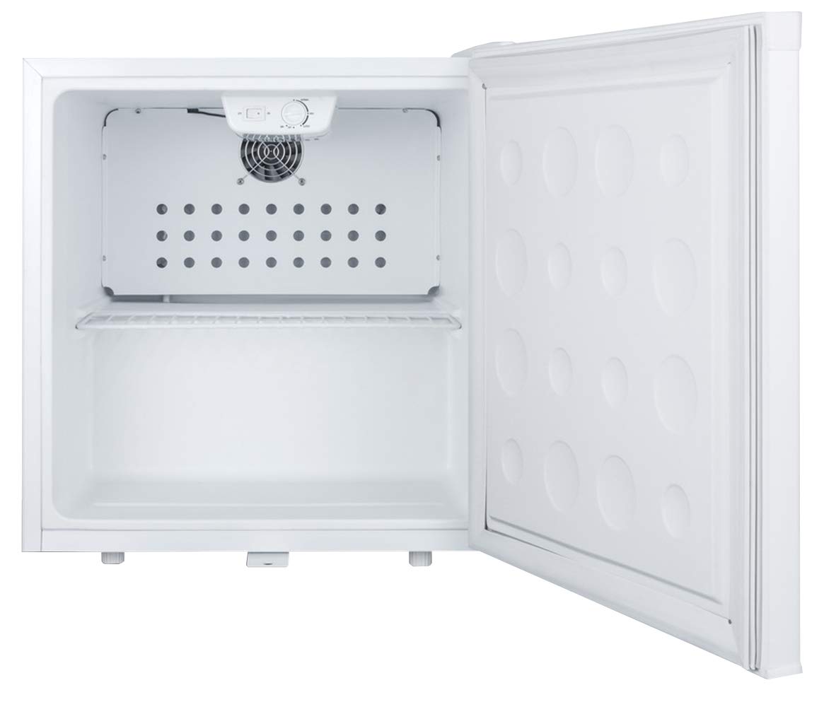 Summit Appliance Ffar23l Accucold 19" Wide Compact All-Refrigerator; Automatic Defrost; Factory-Installed Lock; Internal Fan Cooling; 1.7 Cu.Ft Capacity; LED Lighting; Adjustable Thermostat; White on Fridge.com - View 2