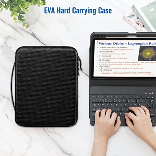 Finpac Hard Tablet Sleeve Case For 12.9-Inch Ipad Pro M2/M1 (6Th/5Th/4Th/3Rd Gen) 2022-2018, Protective Portfolio Organizer Bag For Surface Pro 9/8/X/7/6/5, Pens, Cables, Electronics (Black) #TOP5