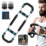 Twister Arm Trainer, 60-110lb Adjustable Resistance Workout Equipment Twister Arm Chest Exerciser Power Twister Bar, Portable Chest Press Machine Detachable Design Fitness for Home & Gym(Blue)
