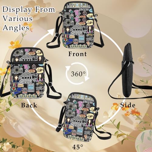 BWWKTOP Luke's Diner Crossbody Bag Lorelai & Rory Fans Gifts Stars Hollow Gilmore Adjustable Messenger Bag4