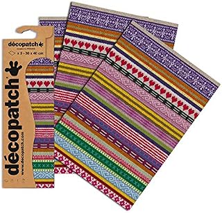 Décopatch C612O Knitting Paper, 30x40 cm (Pack of 3 sheets)