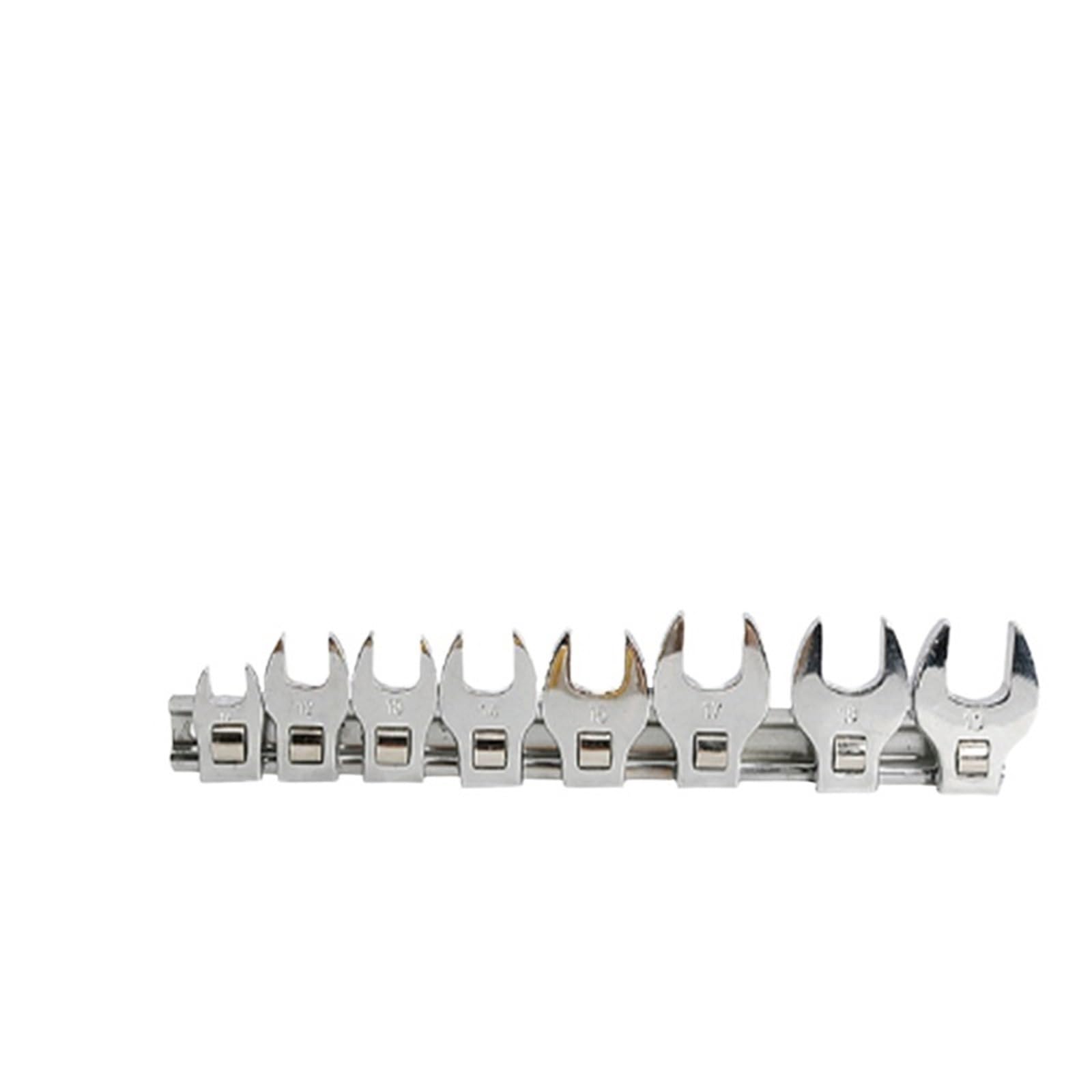 XUCZHAI 8Pcs 3/8 Inch Drive Crowfoot Wrench Set 10-22mm Metric Chrome Plated Crow Foot Or Imperial Keys Multitool(Metric)