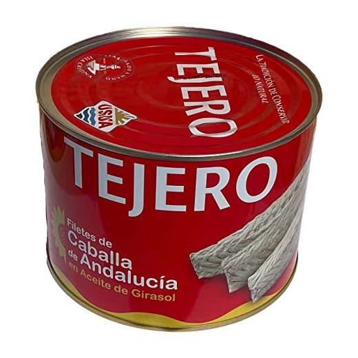 Tejero - Conserva de Pescado | Filetes de Caballa en Aceite - 1 Lata x 1800 g