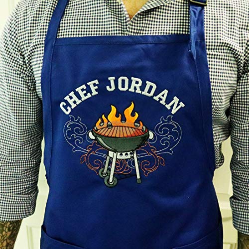 Wild Side Grill Personalized Men's Embroidered Bbq Apron #TOP3