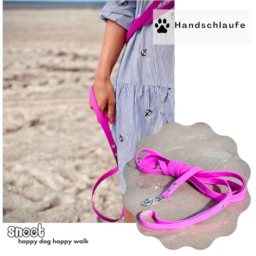 5m Schleppleine, Hundeleine, Handschlaufe, Magenta, sehr stabil, schmutz- und wasserabweisend