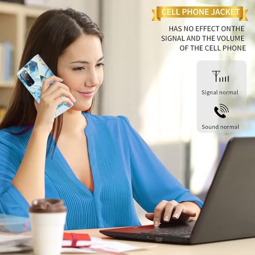 Image of ClickCase for Redmi Note 15 Pro 5G Marble Series Faux Leather Back Case Card Holder Wallet with Magnetic Closure Flip Cover for Redmi Note 15 Pro 5G (Marble Blue)