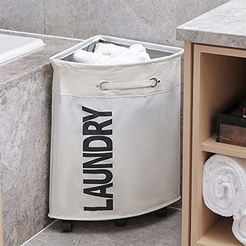 Vuile kleding Wasmand Opvouwbare opbergmand met wiel for kantoor Waterdichte Oxford Badkamer Wasserij Hempel (Color… - Image 4