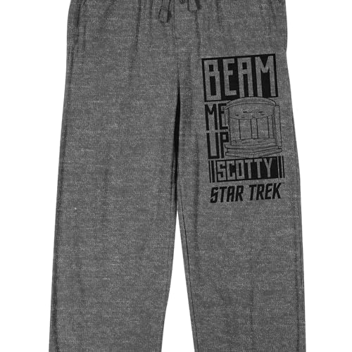Star Trek: The Original Series Beam Me Up Scotty Men's Heather Gray Sleep Pants2