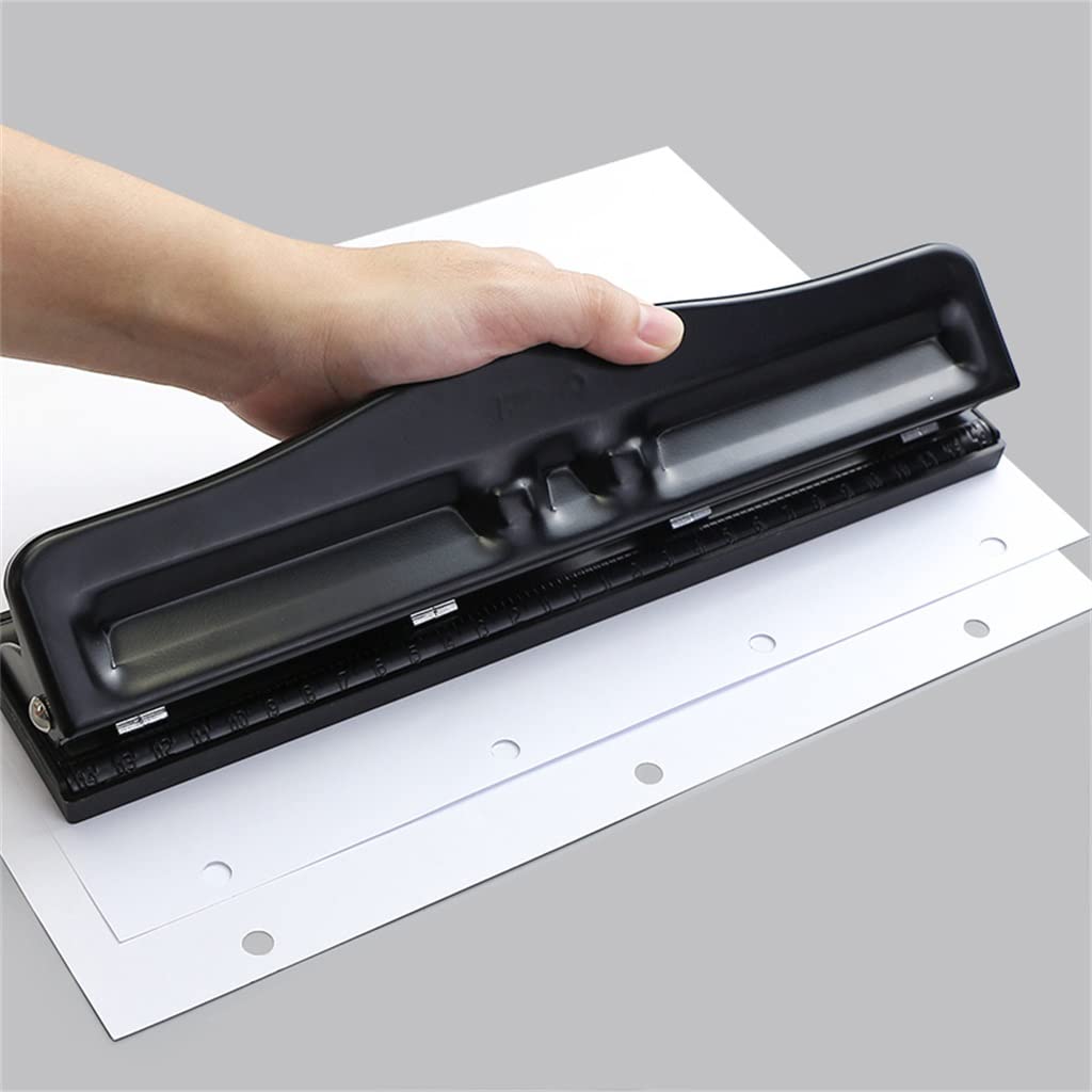 3/4/6 Hole Adjustable Desktop Punching Machine A7/A6 Paper Diary Storage Box Office Supplies Manual image 2