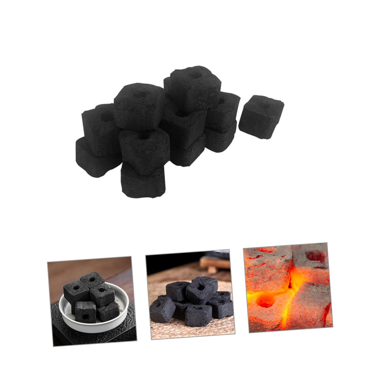 Kisangel Carbón Vegetal Multifuncional Bolsa de 500g de Bambú para Cocinar y Uso Prolongado Carbón Ecológico Negro para Barbacoa y Sauna