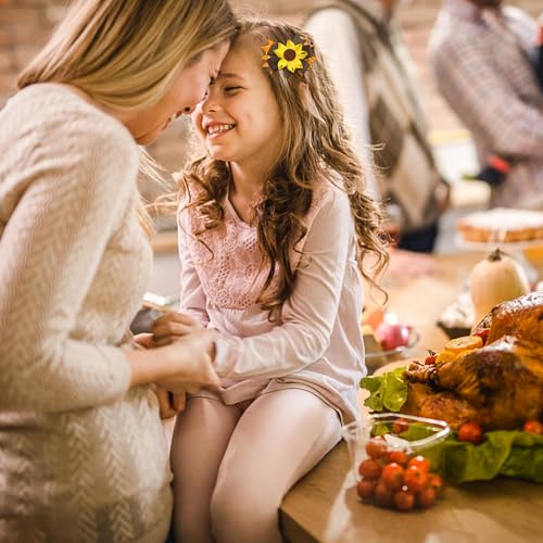 3Pcs Thanksgiving Glitter Hair Bows for Girls Turkey Headband Turban Baby Girls Cartoon Hair Bow Accessory3