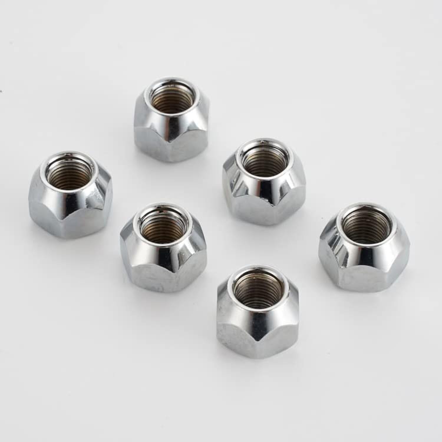 SYOSI 1/2-20 Inch Trailer Lug Nuts, 10 Pieces 509 Tire Lugs Wheel Nuts Wheel Trailer Lugs Tire Acorn Nut Silver Lug Nuts Open End Finish Lug Nuts for Trailers Tire Wheel Tire Screw Iron Rim Tire Nut