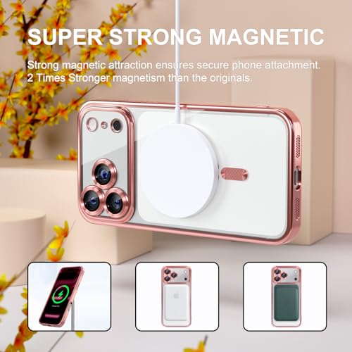 Image of Misea Magnetic for iPhone 17 Pro Case Compatible with MagSafe Pink