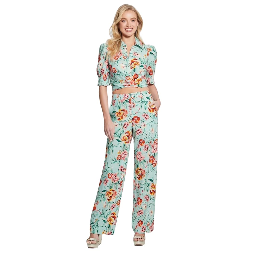 GUESS Camicia Donna Floreale con Fiocco Frontale ES24GU109 W4GH42WG4G0