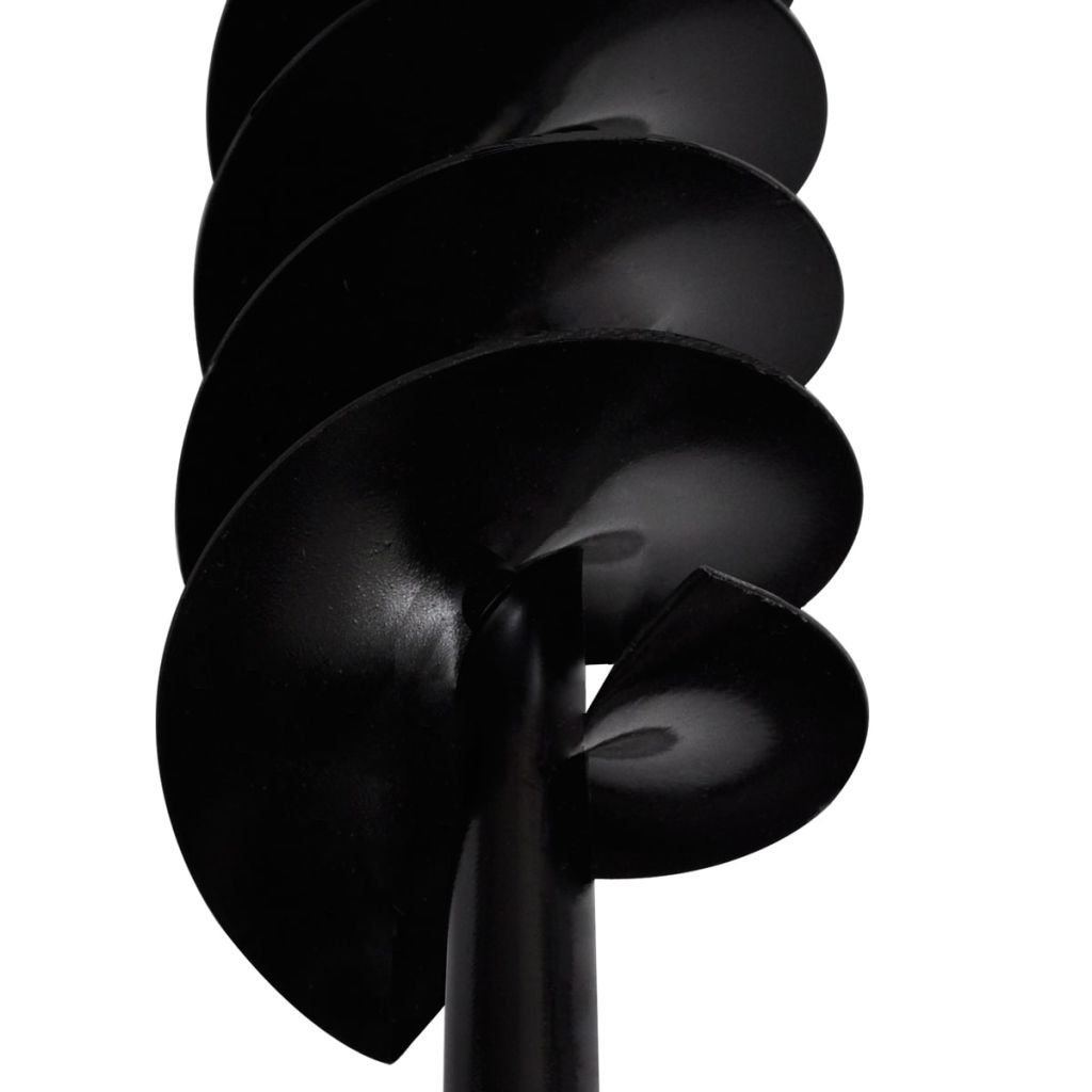 Taladro de tierra con mango, colea, 120 mm de doble espiral de acero negro, cómodo para la siembra, mezcla terrenos, fertilizar, hacer agujeros, estable y fuerte.