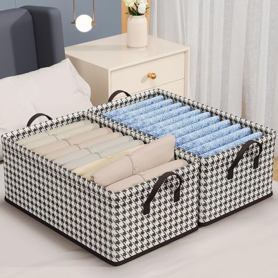 See full amazon price history chart for WEZOSHINET 2 Pcs Wardrobe Organizer for Cloths Storage Basket for Cloth Fabric Cupboard Organizer storage box for Saree Shirts Jeans Blankets Toys Books Foldable & stackable Drawer (2 Pcs) WEZOSHINET 2 Pcs Wardrobe Organizer for Cloths Storage Basket for Cloth Fabric Cupboard Organizer storage box for Saree Shirts Jeans Blankets Toys Books Foldable & stackable Drawer (2 Pcs) (B0DGTSG8MM) Amazon Price History, Amazon Price Tracker