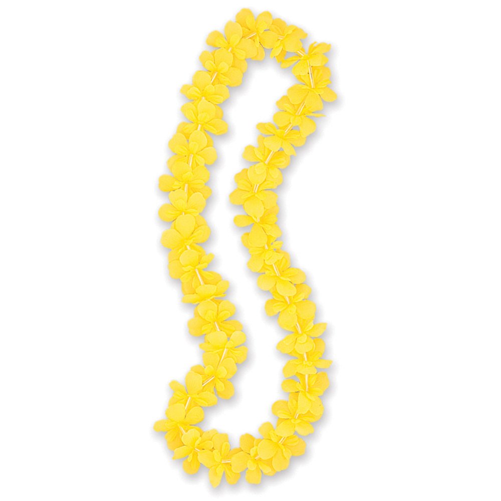 Yellow Flower Lei - (101cm) 1 Piece - Magnificent Vibrant Color Lei Necklace, Perfect for Parties, Celebrations & Holidays