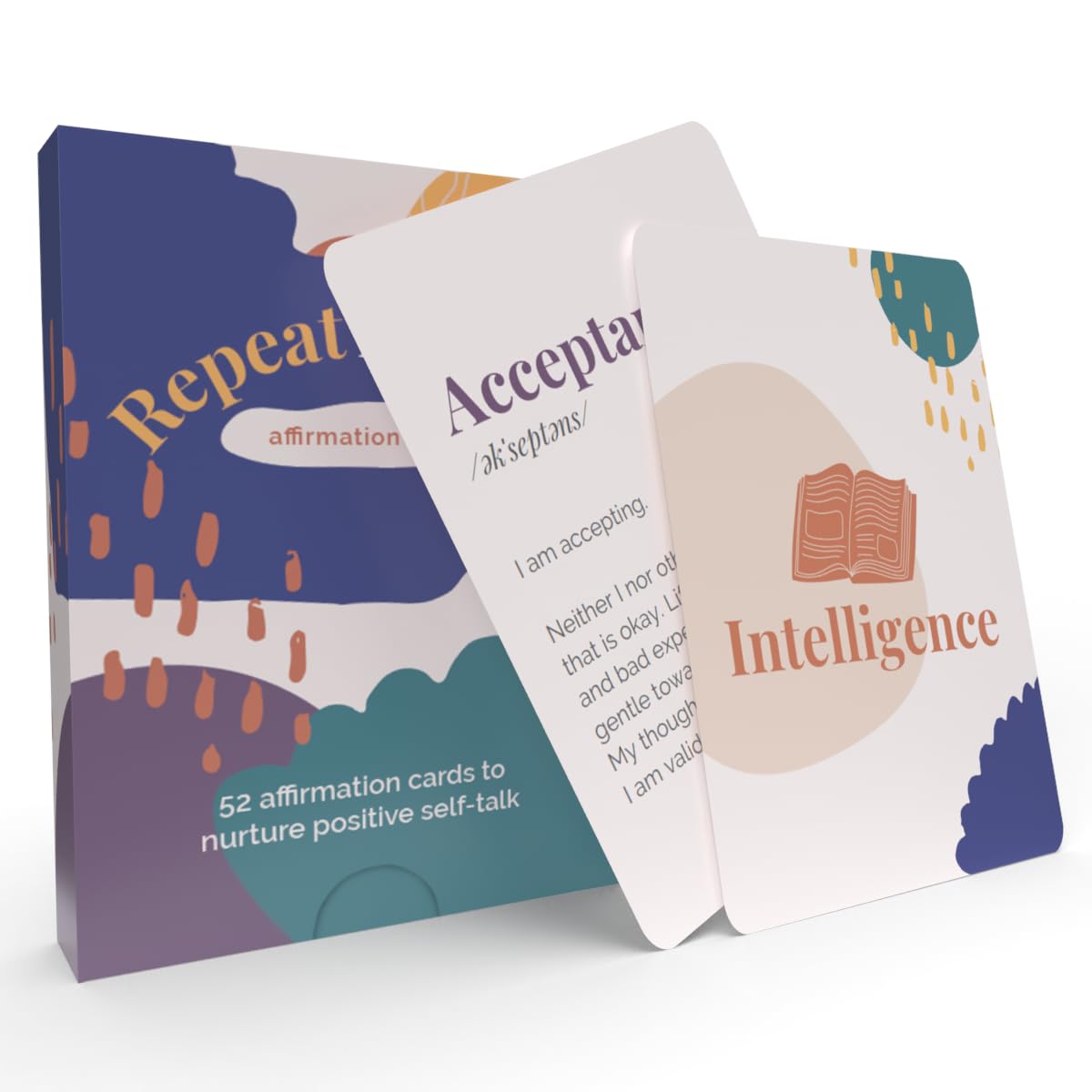 metaFox Affirmations Cards 'Repeat After Me 52 Affirmation Cards with Values-Themed Daily Affirmations for Inspiration and Mindfulness