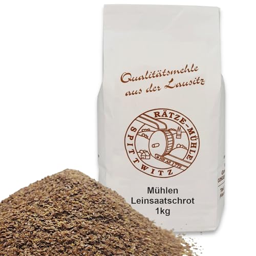 Leinsaatschrot/Leinsamen geschrotet 1000g braun in bester Qualität, frisch aus der Rätze-Mühle 1 kg