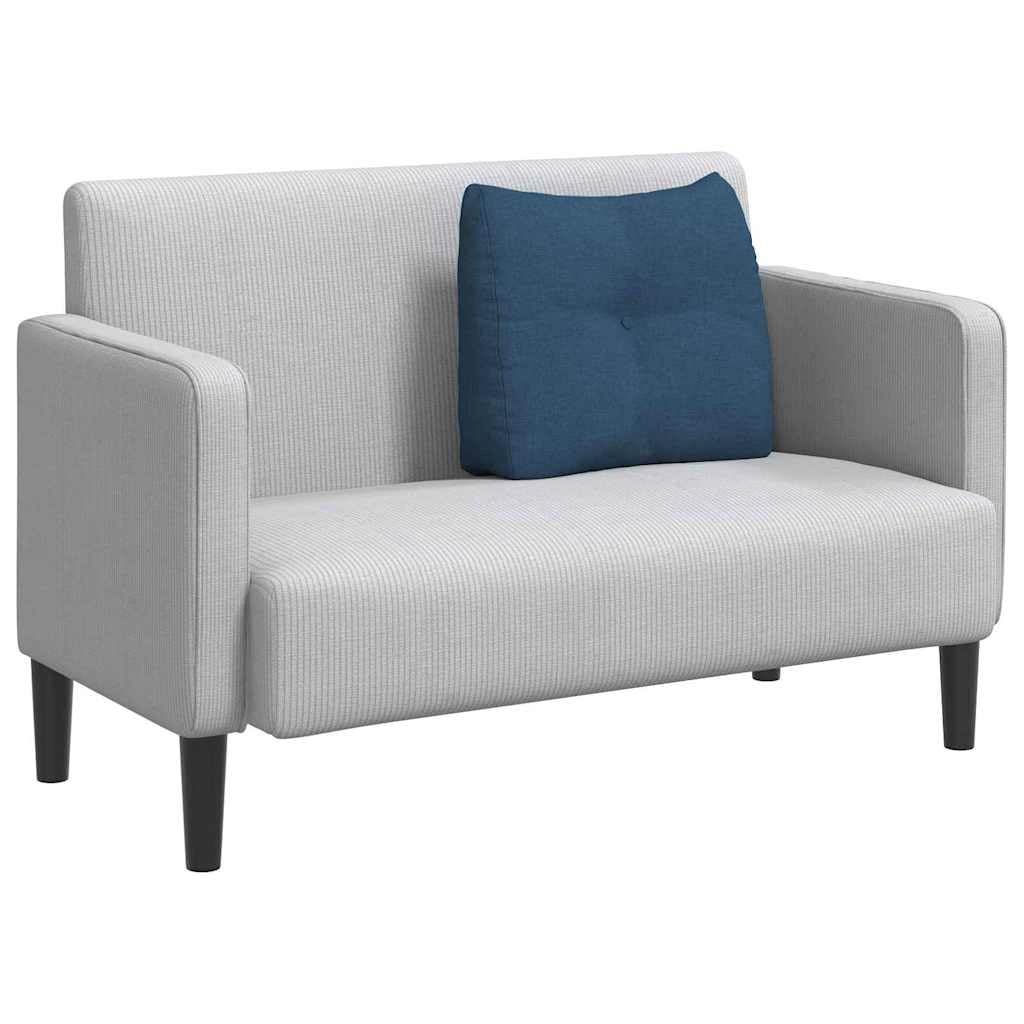 Cojín de espalda azul 60 x 24 x 50 cm de tela ergonómico ortopédico con funda extraíble transpirable para oficina, sofá, coche, cama y silla de ruedas