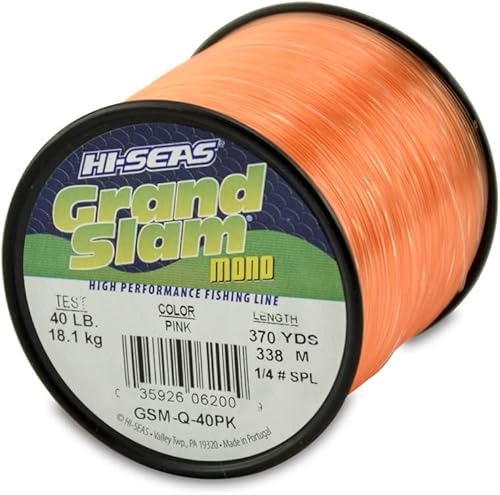 Miniatura 41 de HI-SEAS Línea de pesca de monofilamento Grand Slam - Fuerte y resistente a la abrasión en transparente, rosa, verde, azul humo, amarillo