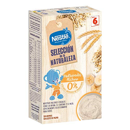 Nestlé Selección Naturaleza Papilla Multicerales Plátano, A Partir De Los 6 Meses, 330G