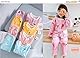 Barrageon Baby Hauskleidung 2-12T Kleinkind Heimanzug Säugling Pyjama Junge Nachtwäsche Kinder Schlafanzüge Flanell Mädchen Unisex (Gelb-120)