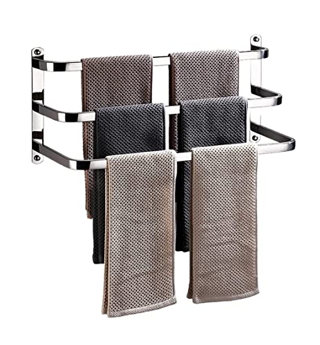 Toallero de baño de acero inoxidable 304 con tres capas para pared de cocina