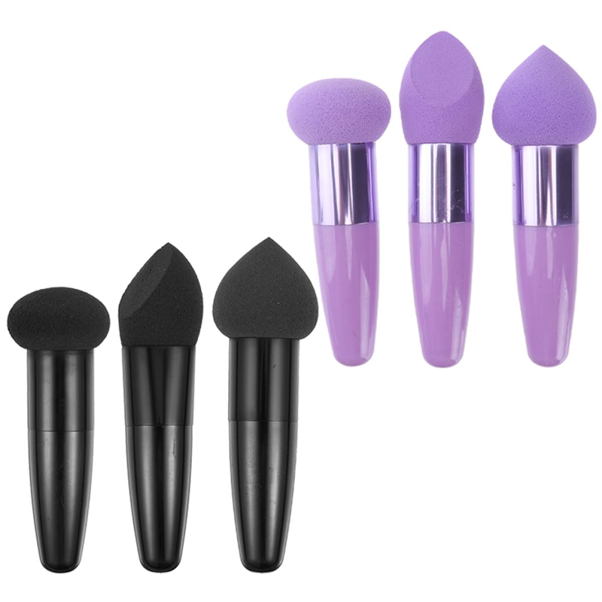 Abaodam Esponjas de Maquillaje en Forma de Bolígrafo Set de 6 de Látex Portátiles Delicadas y Adecuadas para Tipo de Cosméticos y Uso Profesional
