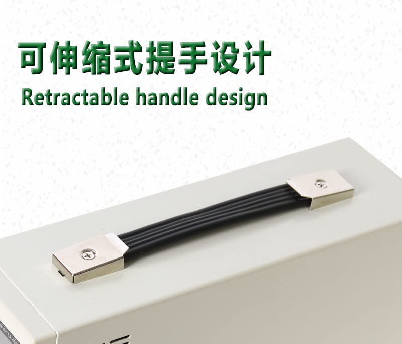 Close-up of the retractable handle design on the East Tester ET5410A+ electronic load.