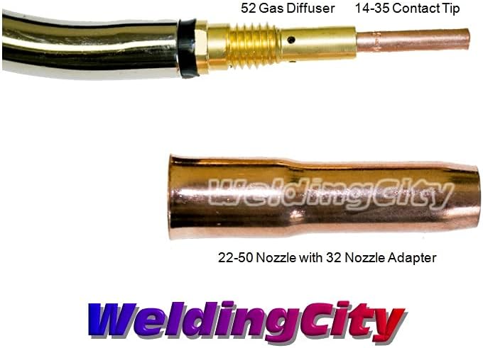 WeldingCity Air Cooled MIG Welding Gun 250-amp 12-ft Torch Stinger Replacement for Lincoln Magnum Tweco Professional MIG Gun