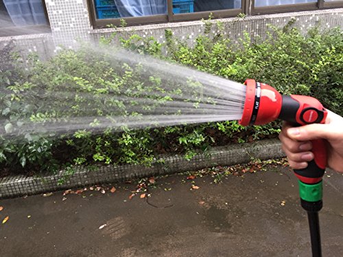 Garden Hose Nozzle Hand Sprayer - Heavy Duty Metal Watering Nozzle - High Pressure | Thumb Switch Flow Control Spray Attachment | Suitable for Car Wash, Cleaning, Watering Lawn and Garden