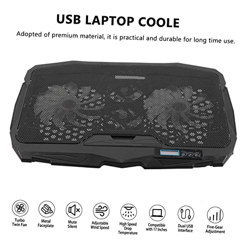Refrigerador ajustable para laptop con ventilador LED miniatura 6