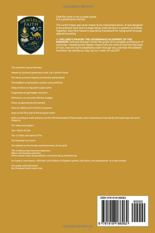 THE LORD’S PRAYER — THE GOVERNANCE BLUEPRINT OF THE KINGDOM: A Prophetic Book According to God’s Protocol and the 3M7D Revelation - Image 2