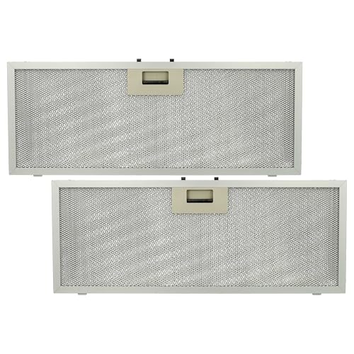 vhbw 2x Filtro metálico de grasa reemplaza Elica GF03FC para campana extractora - 45,9 x 17,7 x 0,85 cm metal