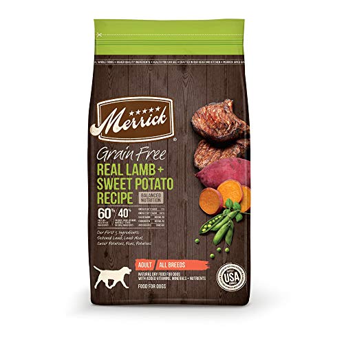 Merrick Grain Free Lamb + Sweet Potato Recipe Dry Dog Food, 4 lbs.