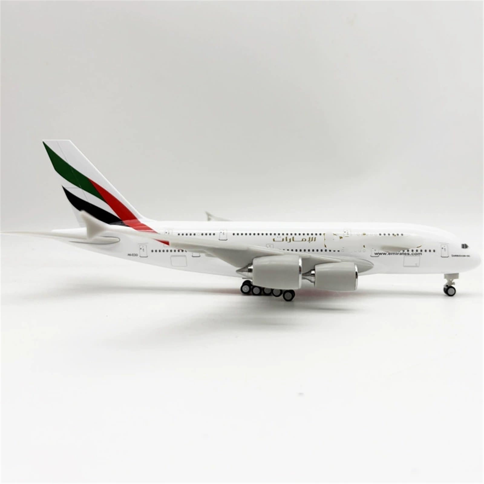 Generico Modello Airbus A380 in resina pressofusa da 30 cm, scala 1/240 - Aereo di linea per decorazioni domestiche e oggetti da collezione