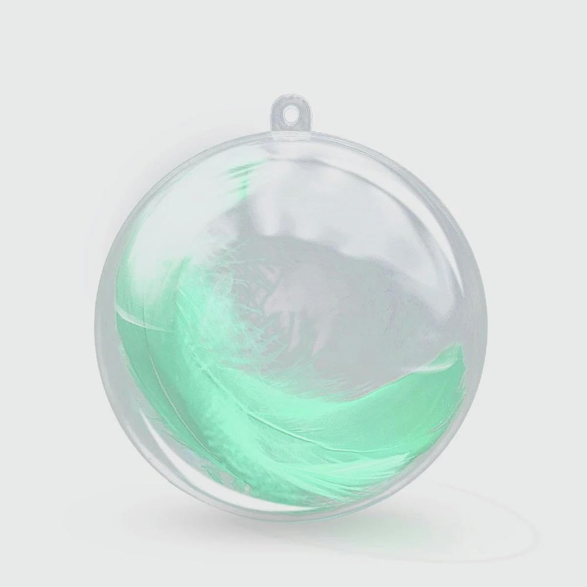 20 Boules de Boules de noël Transparentes, Artisanales, Rechargeables, décoration de Maison, de Mariage, d'arbre de Jardin, Cadeau Suspendu, 8cm