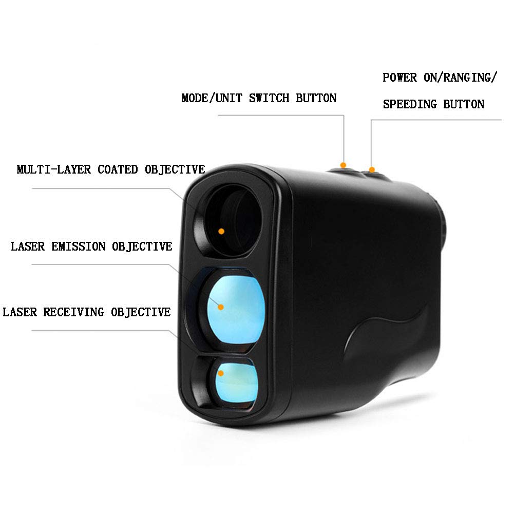AIZYR Télémètre De Golf - 1000 Mètres Télémètre Laser, Variant/Mesure De Vitesse/Mode Mât De Drapeau/Mode Brumeux, Taille du Téléphone Portable