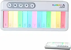Teclado Musical Infantil Eletrônico com Sons Luzes Coloridas Portátil Educativo e Multifuncional Piano, Xilofone, Saxofone, Violão, Bateria de Jazz