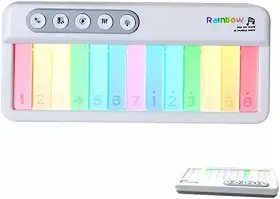 Teclado Musical Infantil Eletrônico com Sons Luzes Coloridas Portátil Educativo e Multifuncional Piano, Xilofone, Saxofone, Violão, Bateria de Jazz