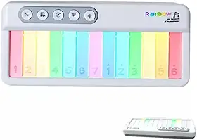 Teclado Musical Infantil Eletrônico com Sons Luzes Coloridas Portátil Educativo e Multifuncional Piano, Xilofone, Saxofone, Violão, Bateria de Jazz