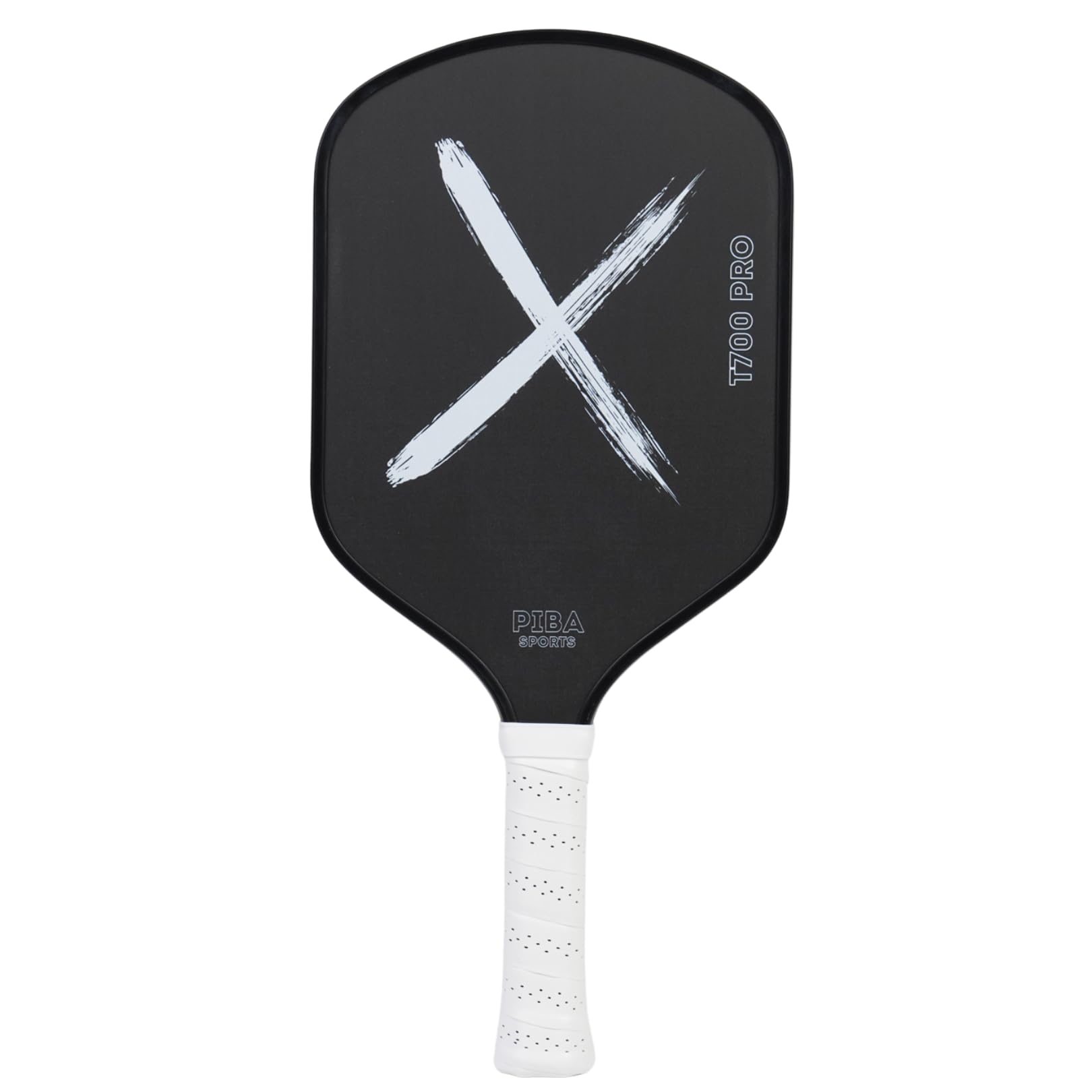 PIBA Sports PRO Pickleball Racket, T700 Carbon, 16 mm Honeycomb, Brushed Surface for Top Spin Extended Handle