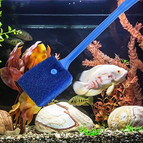 Changrongsheng Spazzola per la Pulizia Dell'acquario, Doppia Faccia Spugna Acquario Alghe Raschietto, Spazzola per Pulizia del Vetro per Acquario con Manico Lungo per Vetro Acquario - Image 7